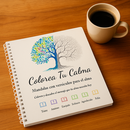 Colorea tu Calma: Libro de Mandalas y Versos Bíblicos para Cada Emoción