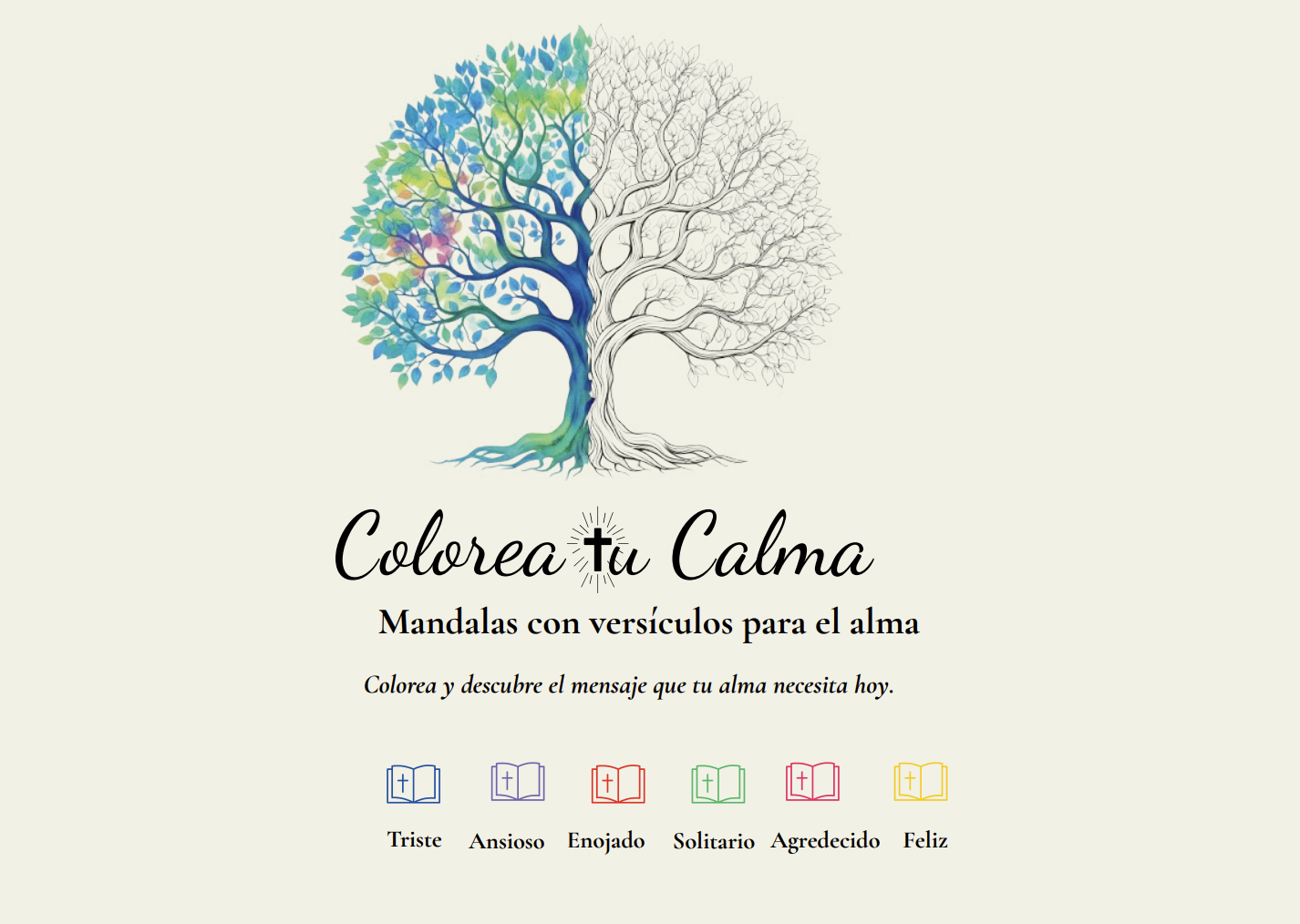Colorea tu Calma: Libro de Mandalas y Versos Bíblicos para Cada Emoción