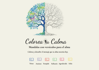 Colorea tu Calma: Libro de Mandalas y Versos Bíblicos para Cada Emoción