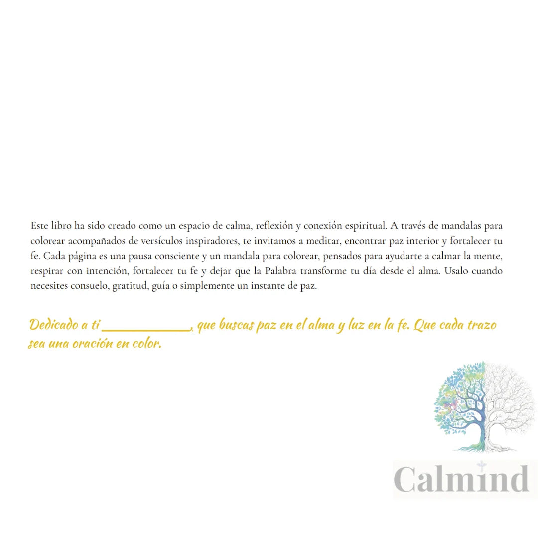 Colorea tu Calma: Libro de Mandalas y Versos Bíblicos para Cada Emoción