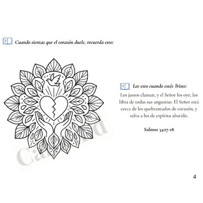 Colorea tu Calma: Libro de Mandalas y Versos Bíblicos para Cada Emoción